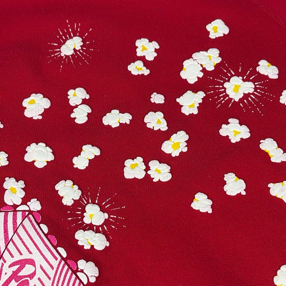 Vintage Sweatshirt 90s Morning Sun Popcorn 3D Puff Sweatshirt Hanes Red Large L - Picture 5 of 16